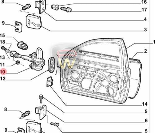 TIRANTE ARRESTO PORTA ANTERIORE – ALFA 155 – 60593945 – Ricambi Auto Alfa Romeo e non solo