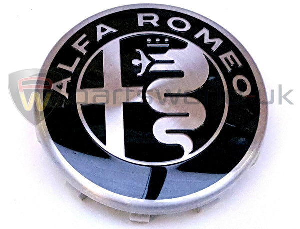 7 Set 60mm Emblèmes Centre Roue Alfa Romeo - Pour Brera, 159, Spider, Giulietta + Logo Capot & Volant