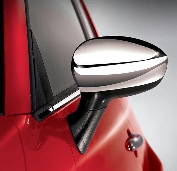 Fiat 500 Mirror Covers in Shiny Chrome Pair of Genuine Fiat Caps –  Partsworld-UK