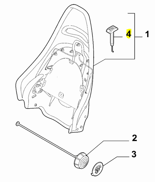 Abarth Seat Tilt Pull Handles Pair for Original Seats By Car