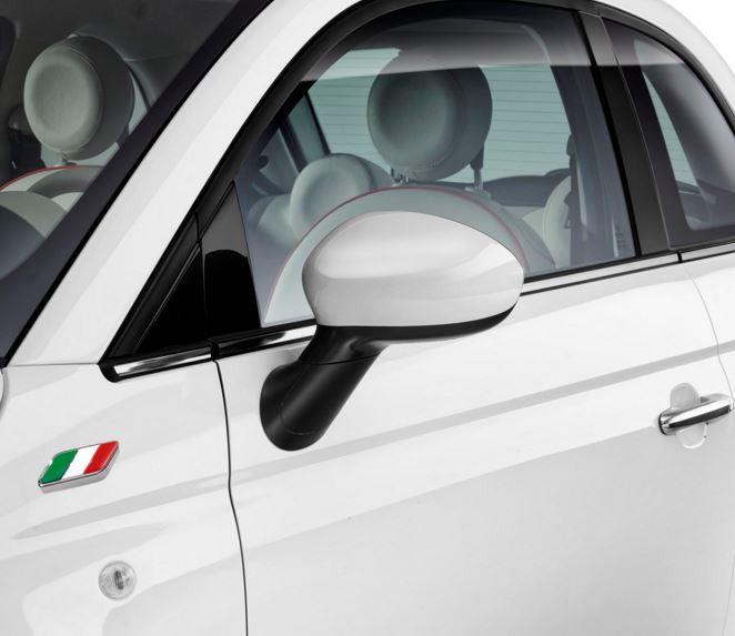 Fiat 500 2007 Onwards Wing Mirror Cover Pair In Bianco White Colour Code 268