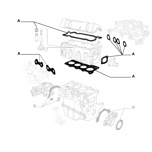 Cylinder Head Gasket Set - Fiat / Alfa Romeo