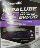 Granville 5w30 C3 Fully Synthetic Engine Oil 5L Low Saps