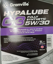 Granville 5w30 C3 Fully Synthetic Engine Oil 5L Low Saps