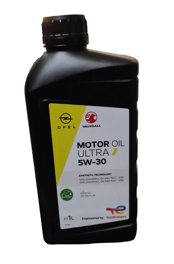 Genuine Vauxhall 5W-30 Fully Synthetic Engine Oil Ultra 1 Litre