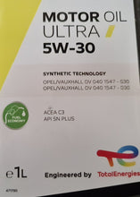 Genuine Vauxhall 5W-30 Fully Synthetic Engine Oil Ultra 1 Litre