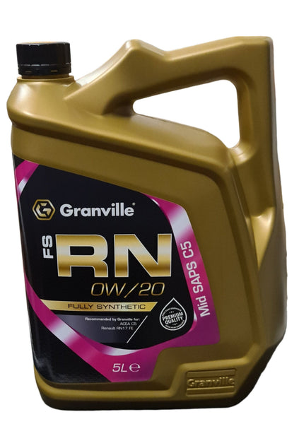 0w20 Fully Synthetic FS-RN Engine Oil Granville 5 Litre Mid Saps C5 1159