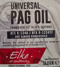 Elke Universal Oil for R134a & HFO1234yf & Hybrid Systems 1 Litre