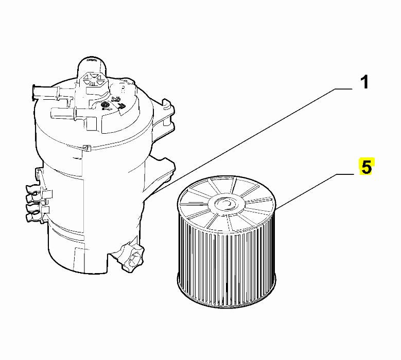 Fuel Filter Fiat Scudo MultiJet 2022 155253599 Partsworld UK