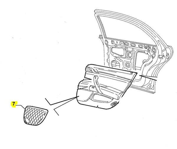 Speaker Grille, Offside Rear - Thesis