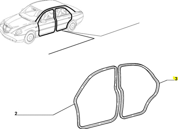 Door Aperture Seal. Rear - Thesis