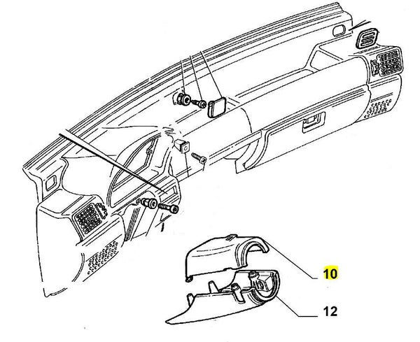 Steering Cowl, Upper - Mk2 Fiat Uno