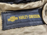 Harley Davidson Women's Vintage Race-Inspired Leather Jacket XXL