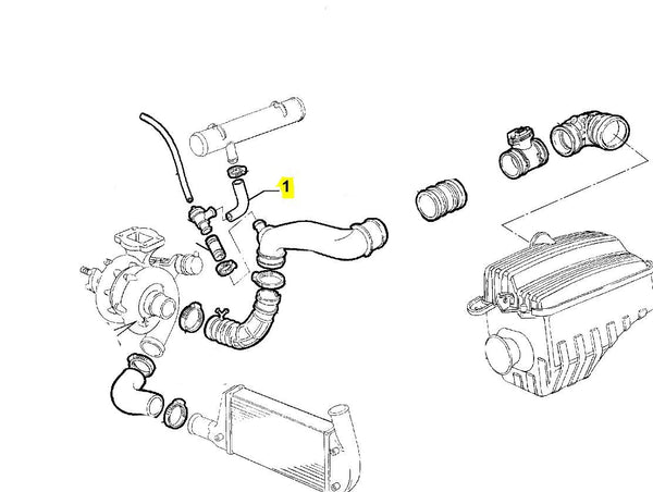 Hose, Turbo - Air Filter - Coupe 2.0 20v Turbo