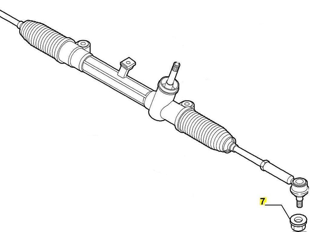 Track Rod End Nut - Punto Abarth