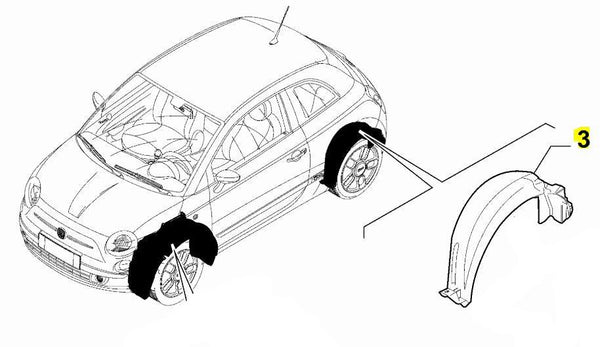 Wheel Arch Liner, Offside Rear -500 – Partsworld-UK