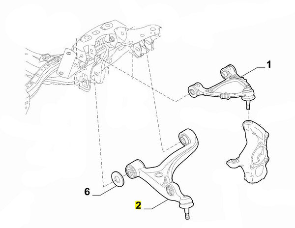 Lower Suspension Arm, Nearside - 124