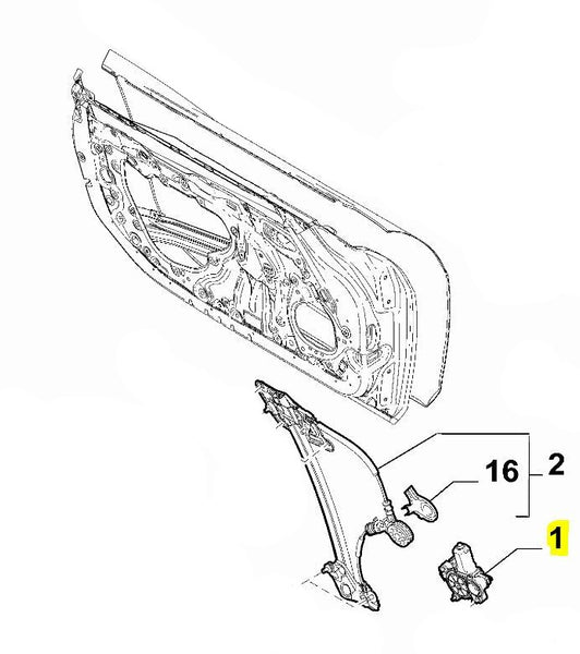 Electric Window Motor, Right- 124