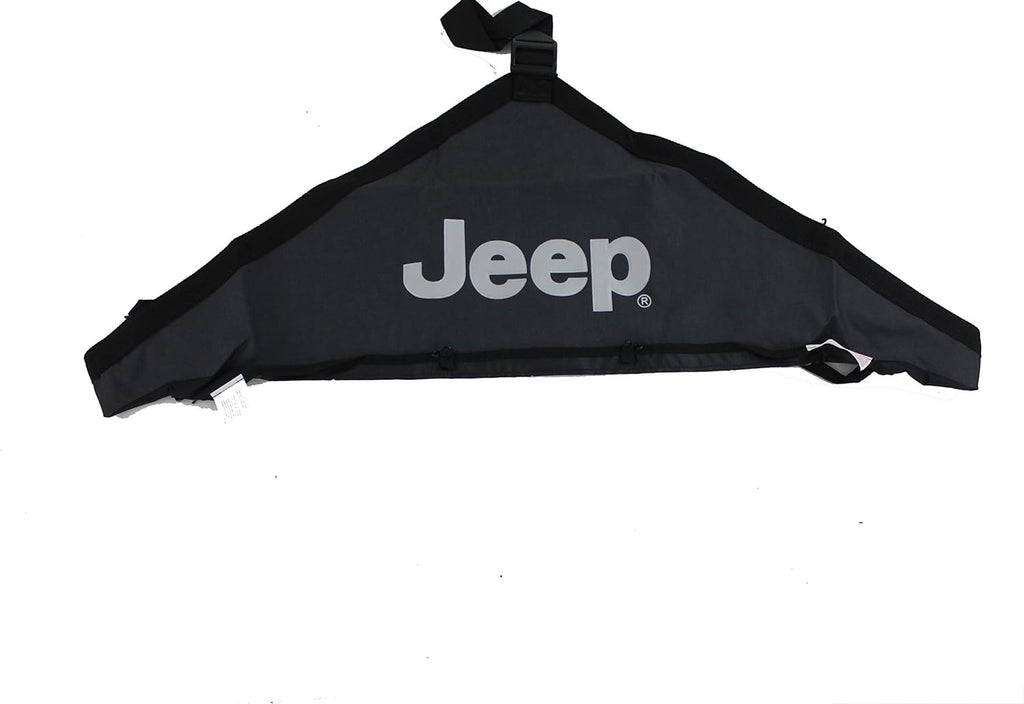 Black Canvas Hood Bra – T-Style Front Cover For Jeep Wrangler TJ (1997-2006)