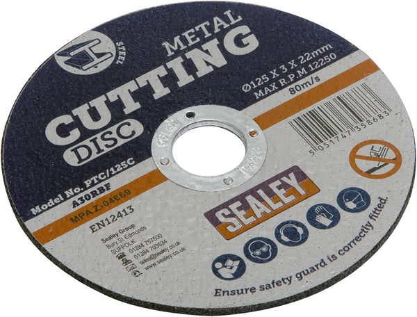 Sealey PTC/125C Cutting Disc Ø125 x 3mm 22mm Bore