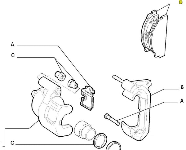Front Brake Pads - MK2 & Mk2B Punto