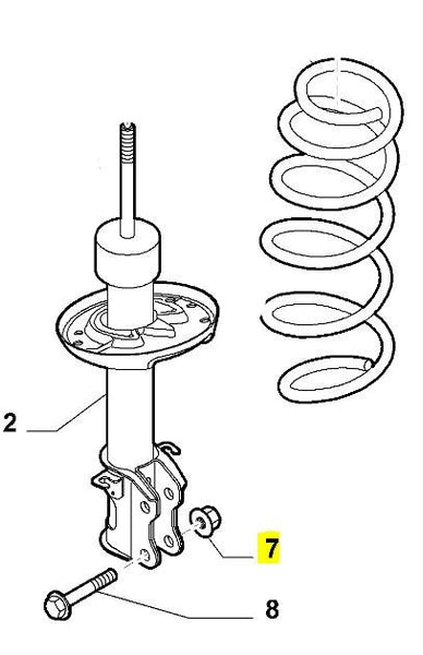 Front Shock Absorber Nut- Punto Abarth