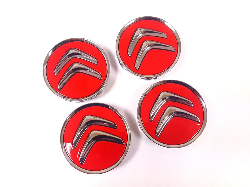 Centre Cap Set, Red Citroen PartsworldUK
