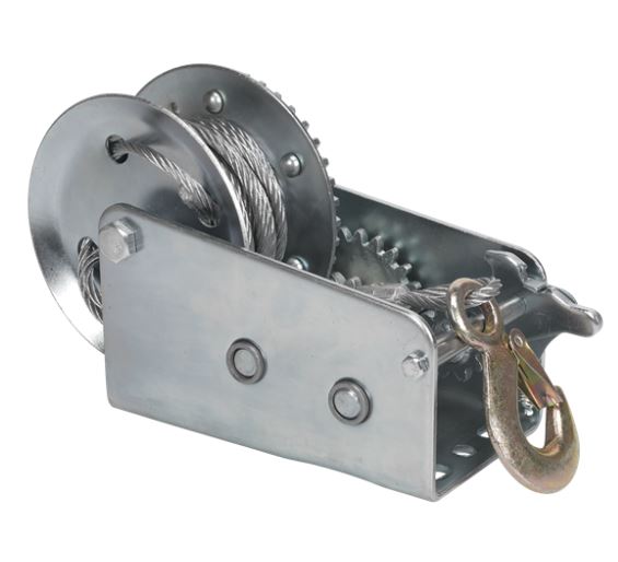 900kg Capacity Geared Hand Winch with Cable