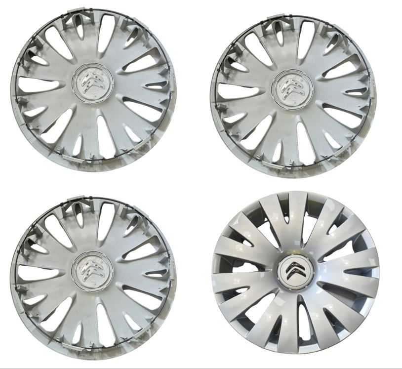 Set Of 4 Trend DC 15" Wheel Stud Cover Caps For Citroen Berlingo – Aftermarket