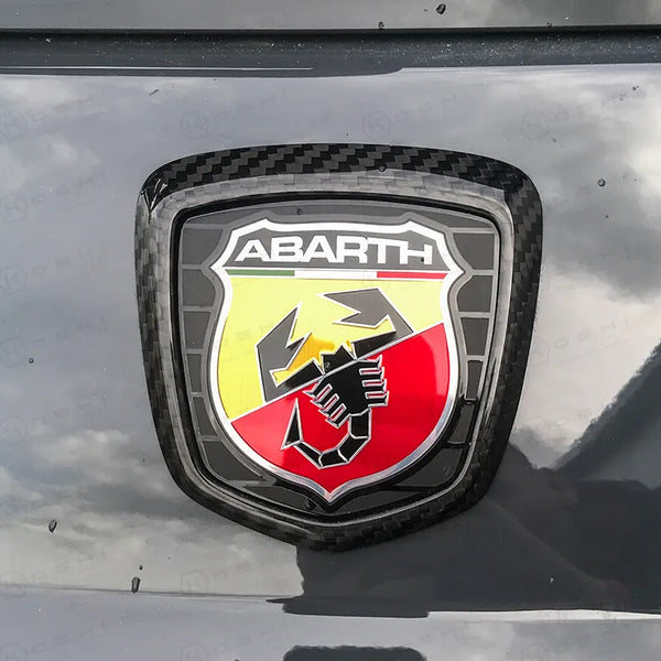 Koshi Carbon Fibre, Rear Logo Frame - 500/595 Abarth