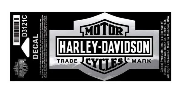 Harley-Davidson Long Bar & Shield Decal Chrome