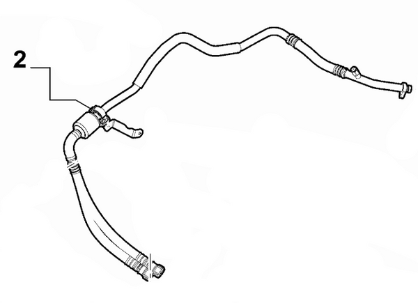 Air Conditioner Hose - 500X, Jeep Renegade