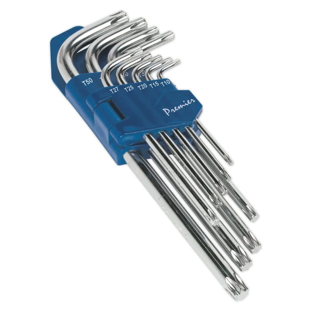 Sealey AK7170 Trx-Star Long Fully Polished Key Set, 9 Pieces