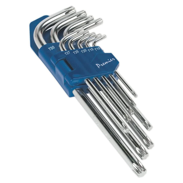 Sealey AK7170 Trx-Star Long Fully Polished Key Set, 9 Pieces