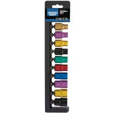 1/2" Square Drive Coloured Socket Set, 10pcs