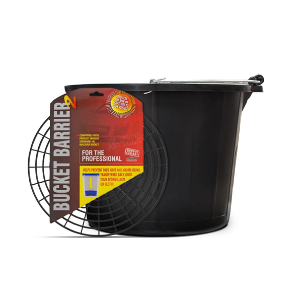 Martin Cox Standard Black Bucket 15L & Grit Guard