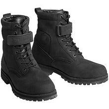 Lindstrands Drizzle Black Waterproof Short Motorcycle Nubuck Leather Boots - UK 5