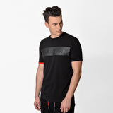 Official Abarth Men's Black T-Shirt - Black Logo Lettering