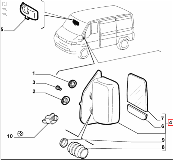 1325625080 Wing Mirror, Offside - Ducato 1994-2002