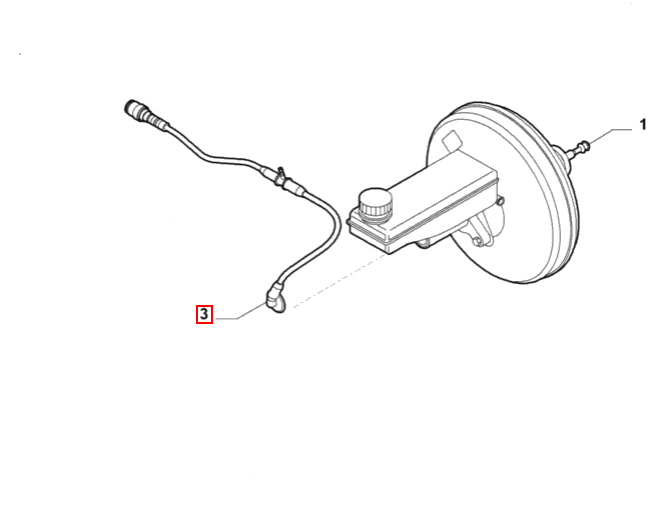 1366309080 Brake Master Cylinder Pipe - Ducato