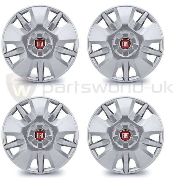  set of FOUR Brand new, Genuine Fiat 15 inch wheel trims to fit the Fiat Ducato