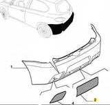 Rear Bumper grille - Alfa Romeo 147 GTA 156039258