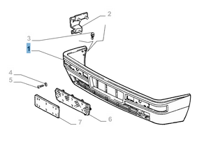 Bumper, Front - Lancia Delta    Lancia Heritage 82355937