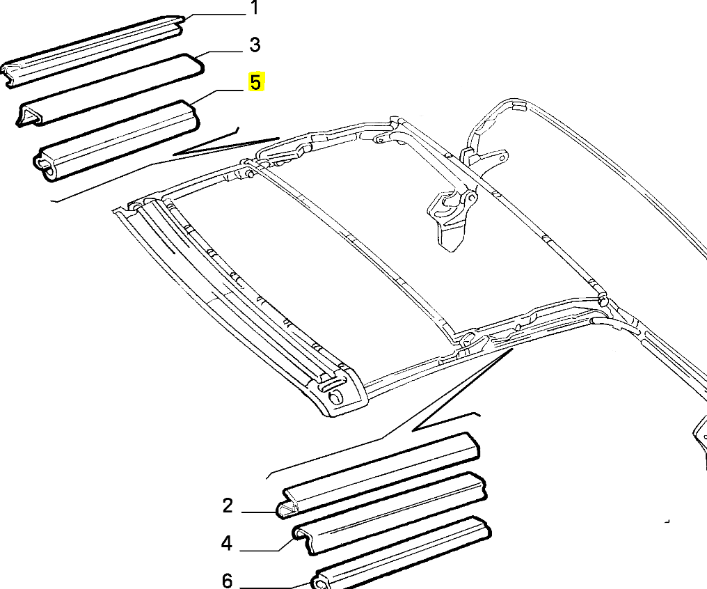 Roof seal - Punto Cabrio - Partsworld-UK - 46730869