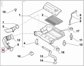Air Intake Pipe - 500 Abarth 51888106