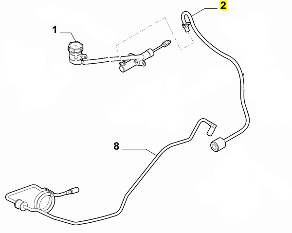 Pipe, Clutch Master Cylinder - 500 Abarth - Partsworld-UK - 55231162