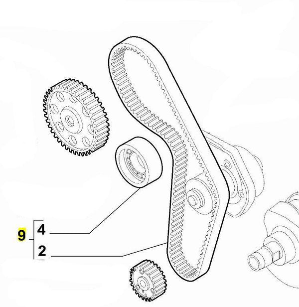 Tensioner, Timing Belt - 500, Punto Abarth - Partsworld-UK - 55282233