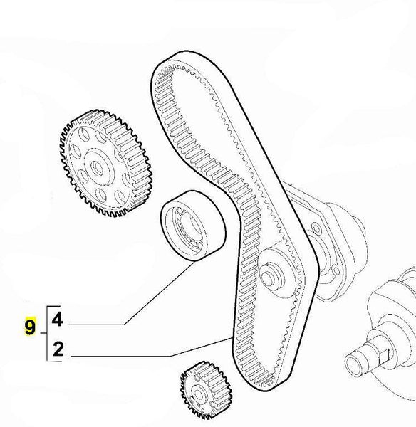Tensioner, Timing Belt - 500, Punto Abarth - Partsworld-UK - 55282233