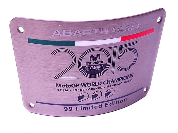 Special Edition Plate - 500 Abarth Yamaha 5746433