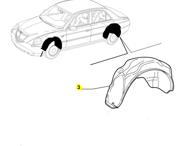 Wheel Arch Liner, Right Rear - Thesis - Partsworld-UK - 60680833